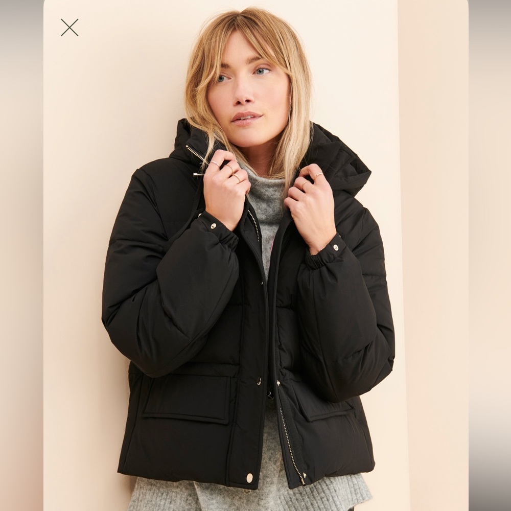 Kate Spade Cinched Waist Short Puffer